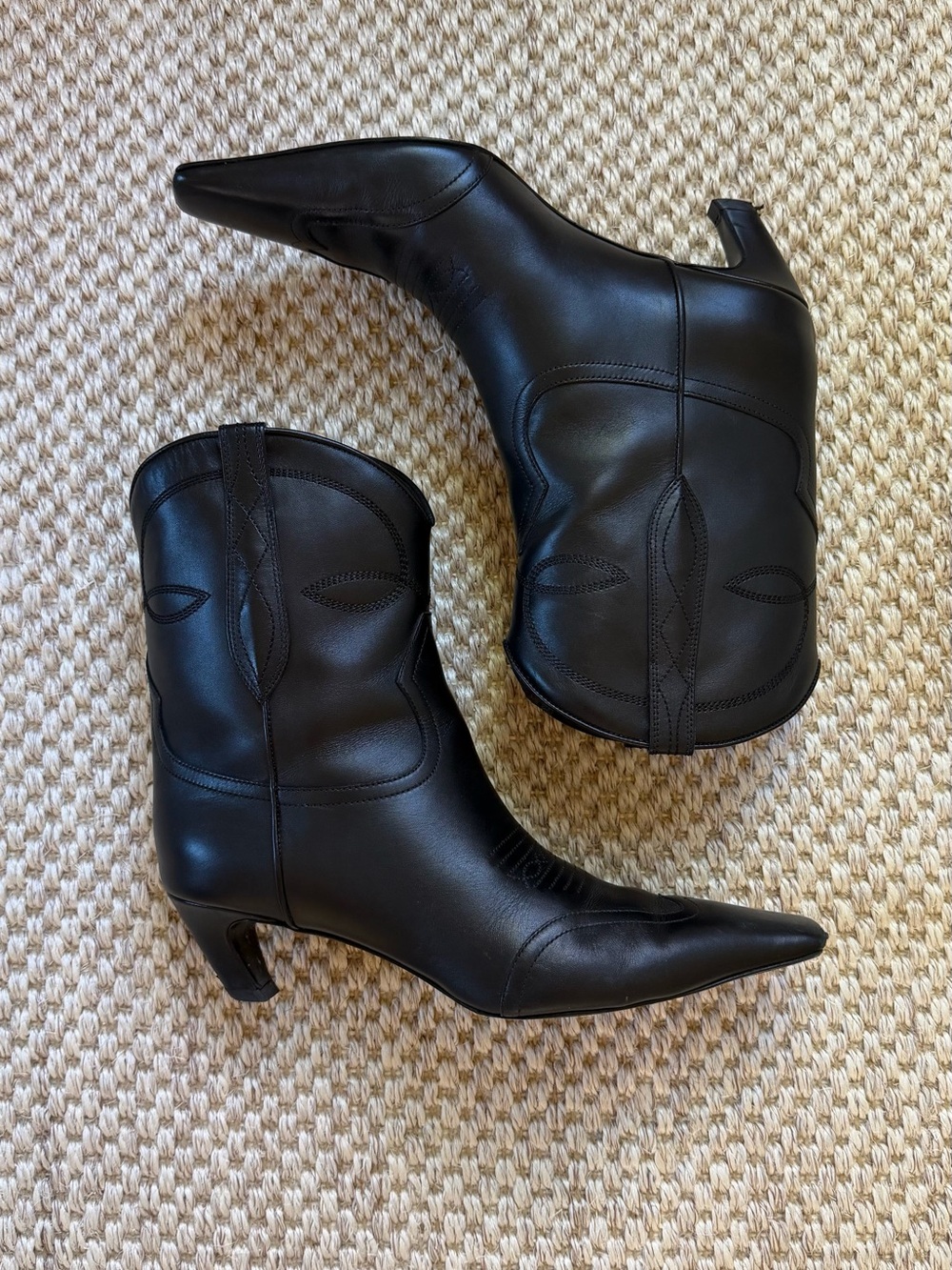 KHAITE Dallas Ankle Boot Black